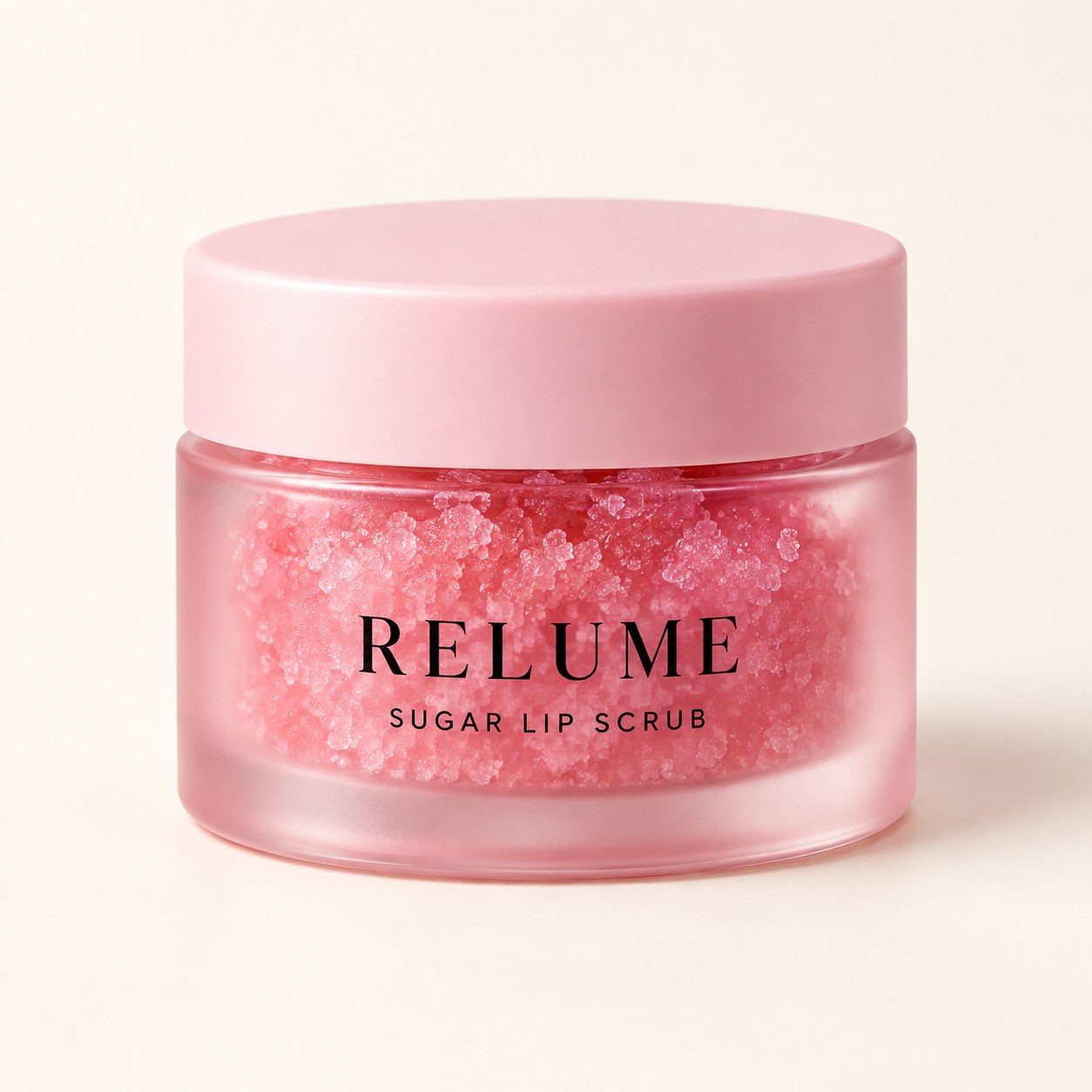 RELUME Sugar Lip Scrub pink jar product image